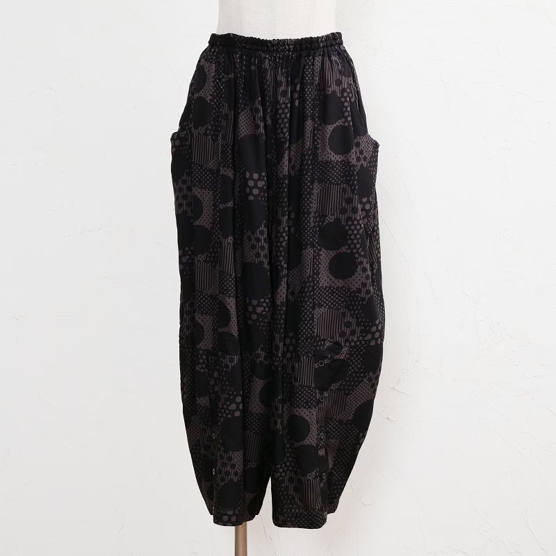 Rayon Dot Print Transformed Pants