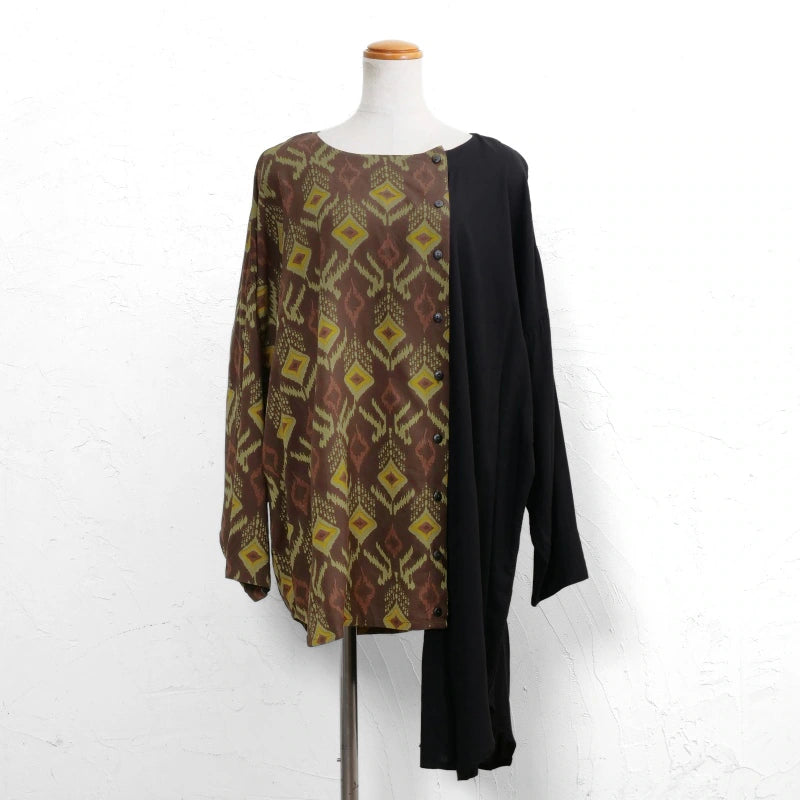 Rayon Block Print Combination Blouse