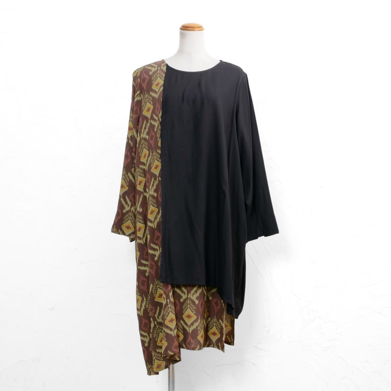 Rayon Block Print Combo Dress