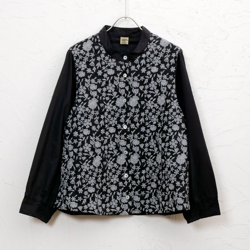 Cotton Small Floral Embroidery Blouse