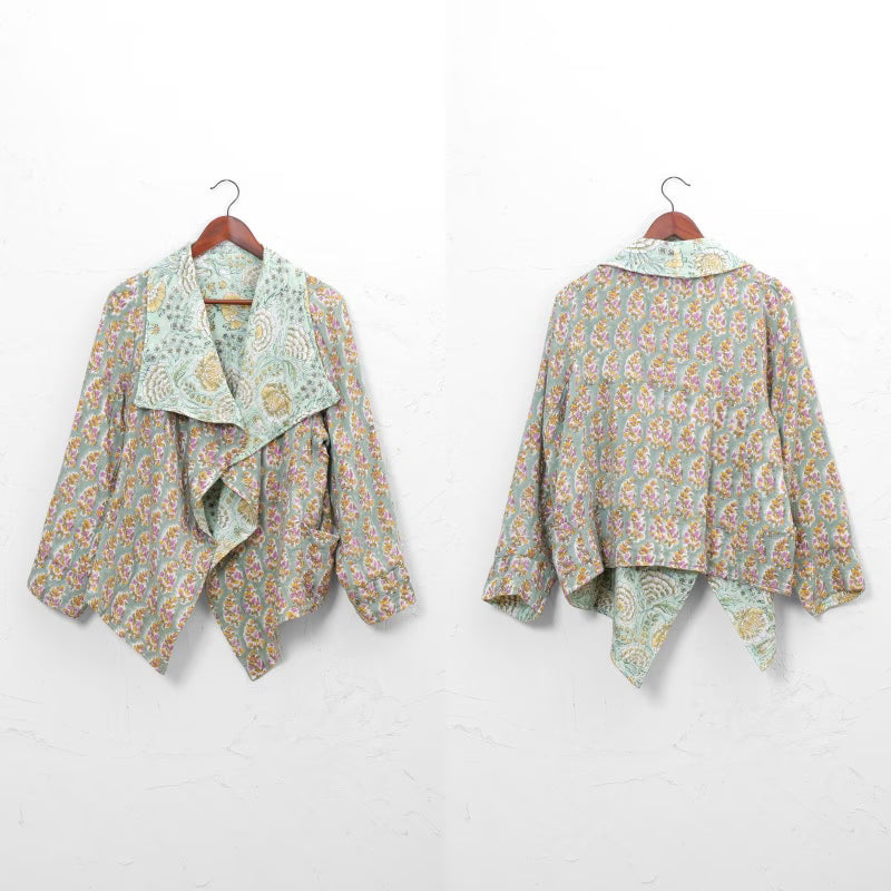 Block Print Double Gauze Cardigan Jacket