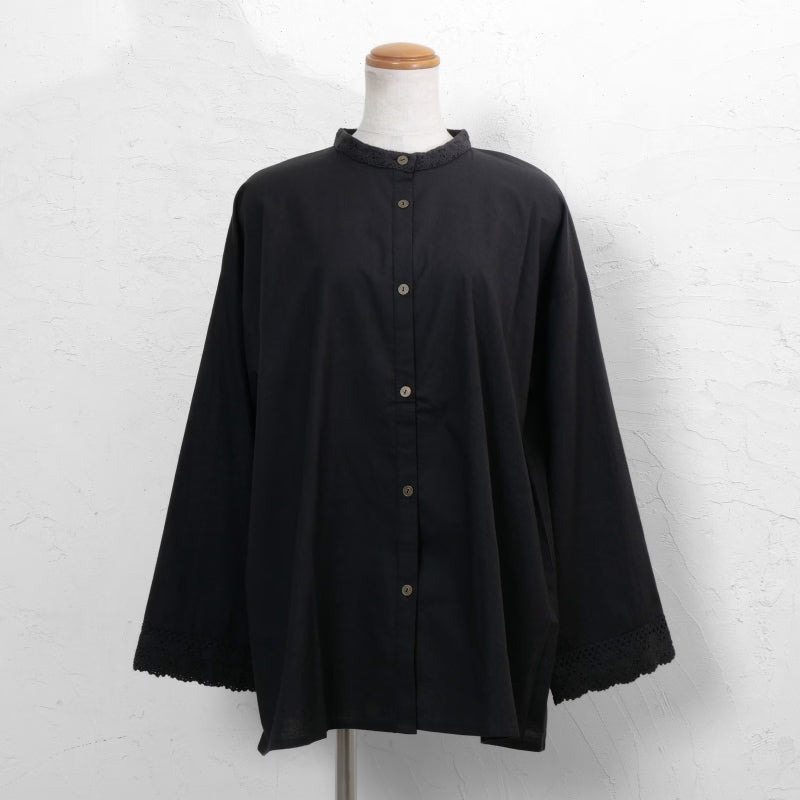 Cotton Solid Lace Blouse