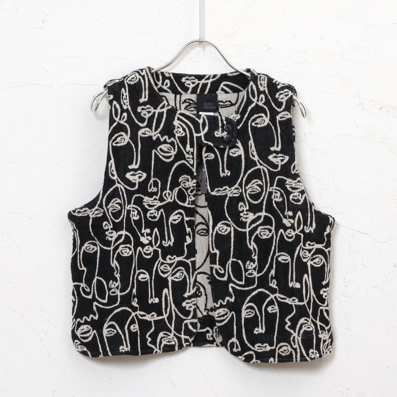 Cotton Two Face Jacquard Vest