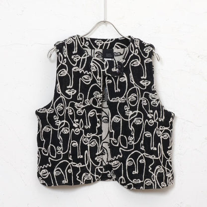 Cotton Two Face Jacquard Vest