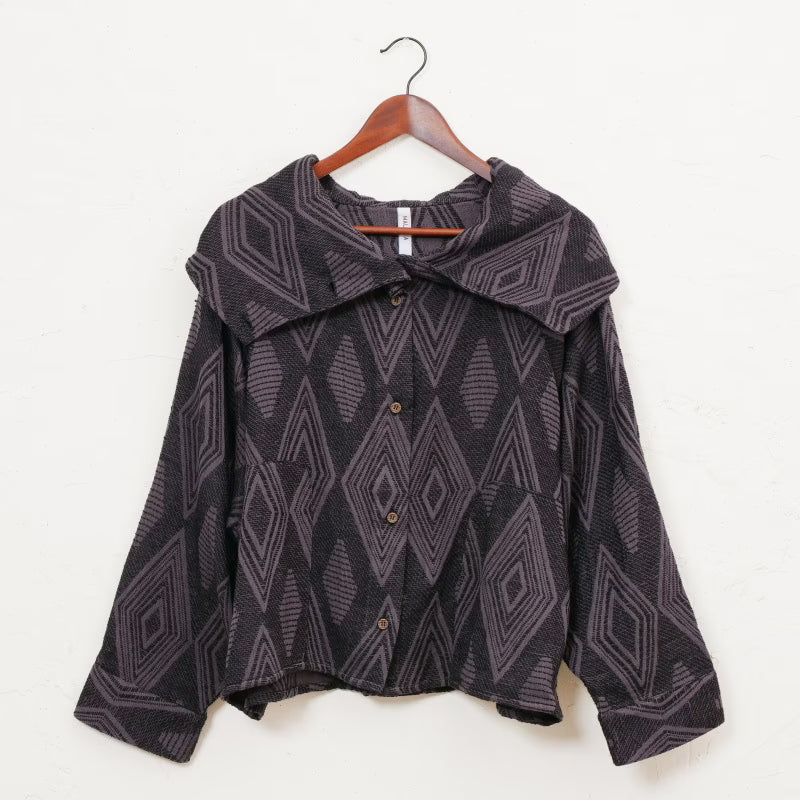 Cotton Ikat Jacquard Jacket N