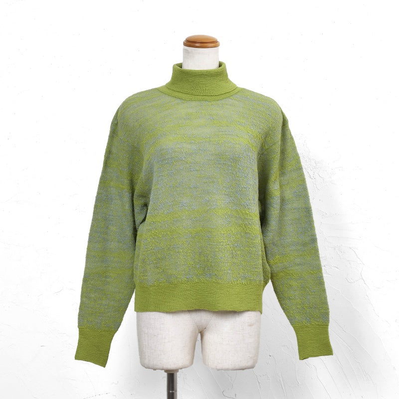 Mosaic Lace Turtleneck Pullover