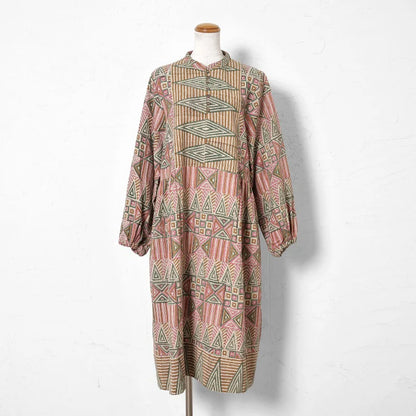 Geometric Triangle Square Print Dress