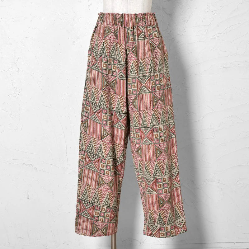 Geometric Triangle Square Print Pants