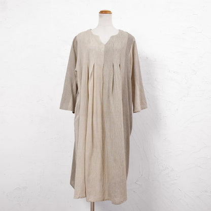 Khadi Stripe Tuck Dress