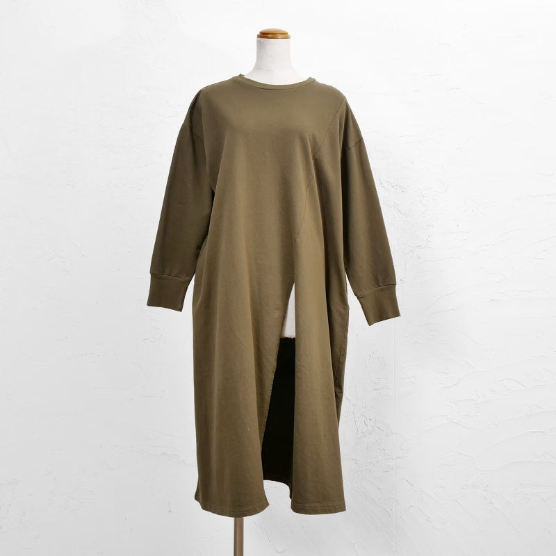 Sweatshirt Slit Dress
