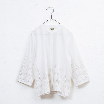 Cotton Hem Lace Blouse