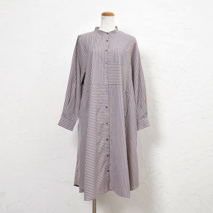Stripe Button-Front Dress