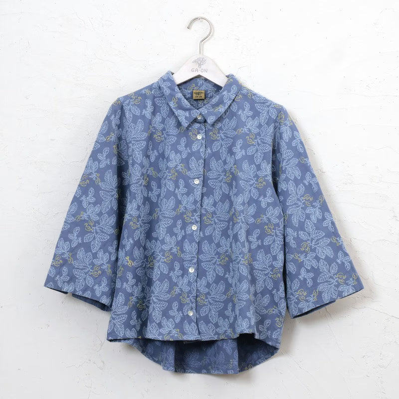 Leaf Embroidery Shirt