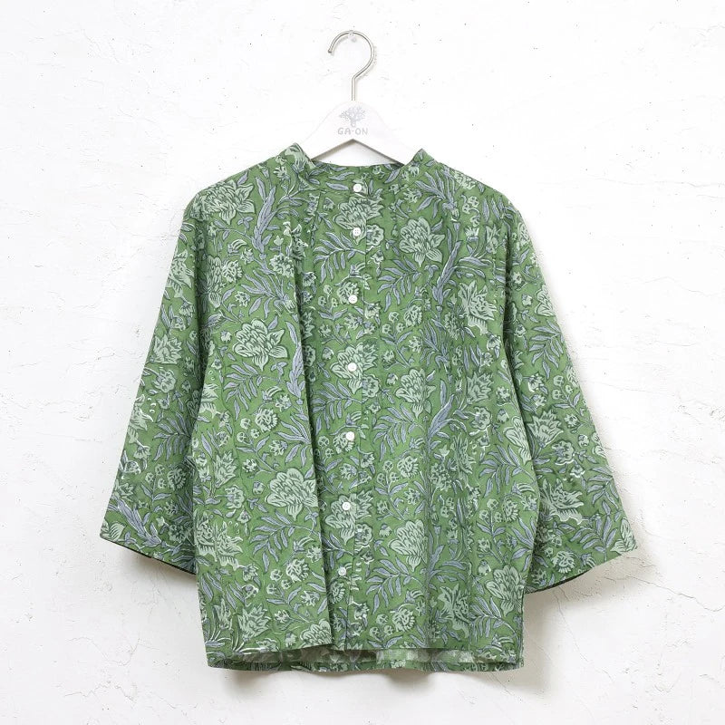 Floral Block Print Blouse