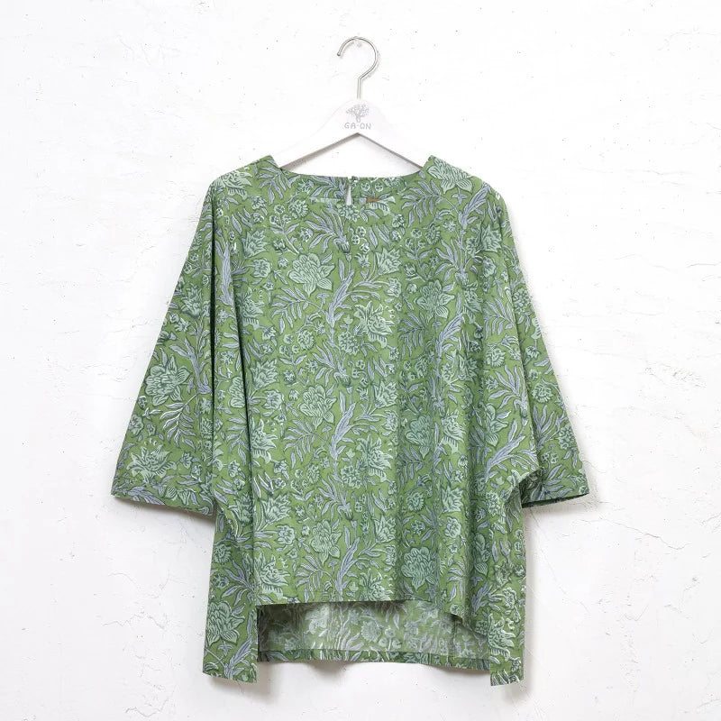 Floral Block Dolman Pullover