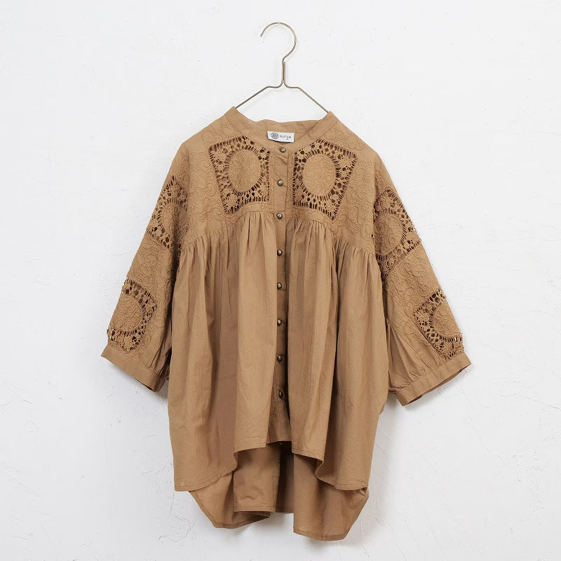 Cotton Lace Solid Blouse