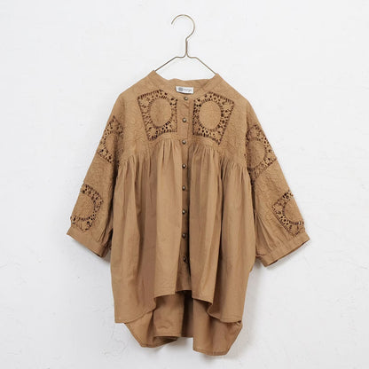 Cotton Lace Solid Blouse