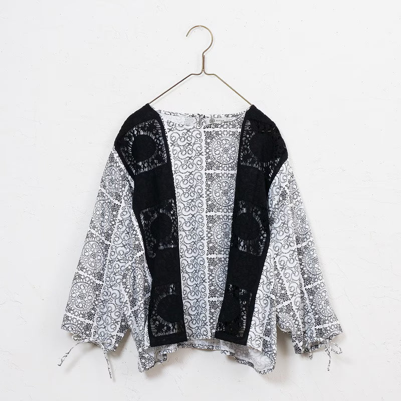 Rayon Lace Print Pullover