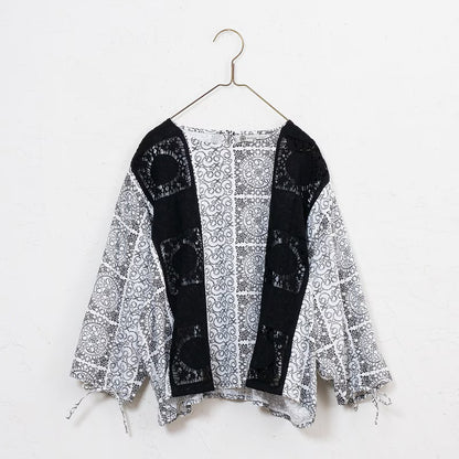 Rayon Lace Print Pullover