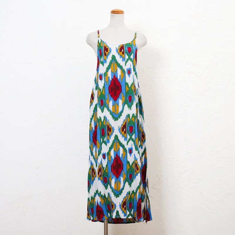 Rayon Ikat Print Cami Dress