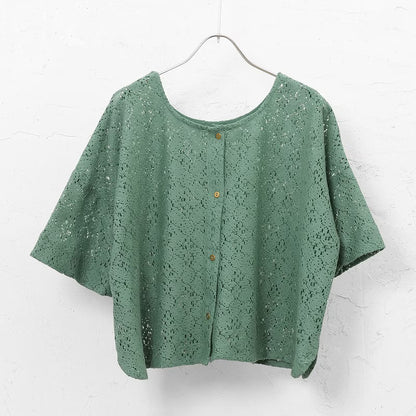 Cotton Flower Lace 2-Way Pullover