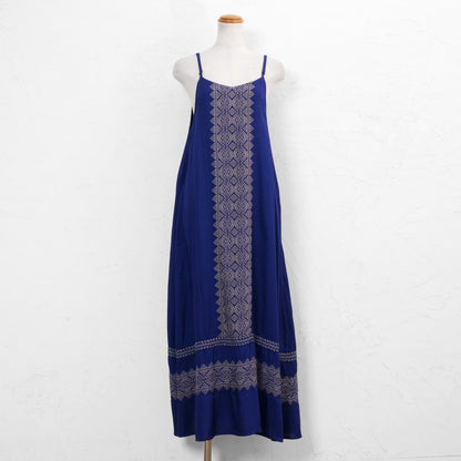 Rayon Geometric Line Print Cami Dress