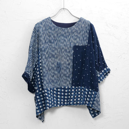 Block Print Patch Pullover
