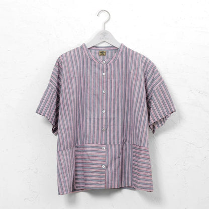 Block Print Stripe Short Blouse