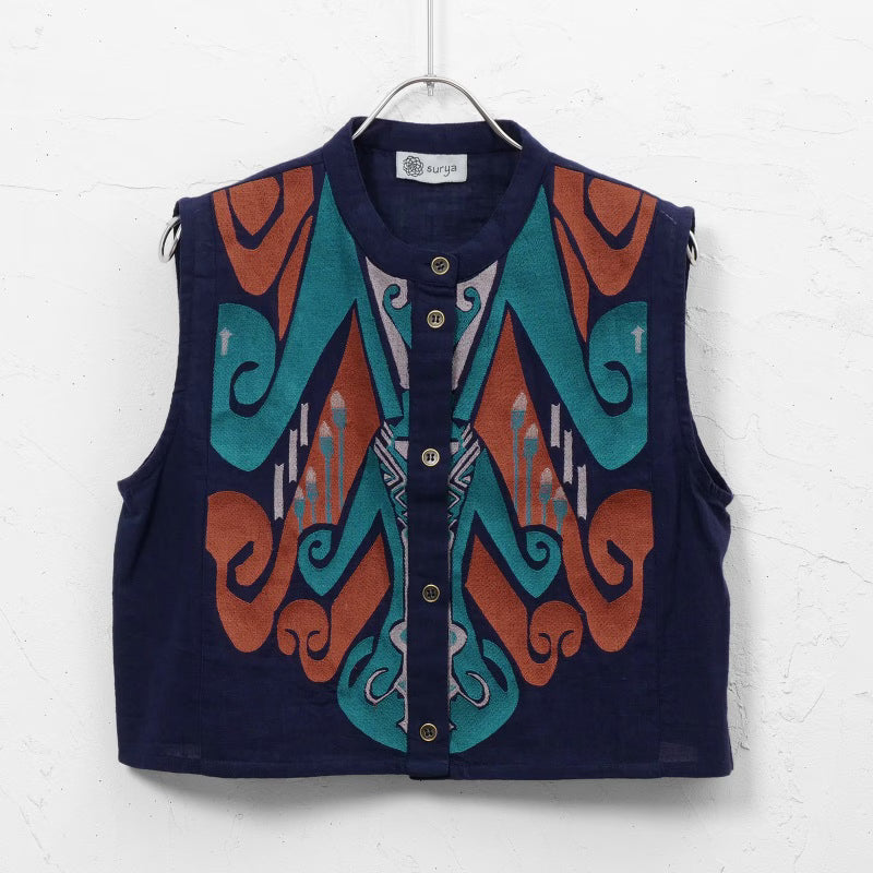 Cotton Egyptian Embroidery Vest