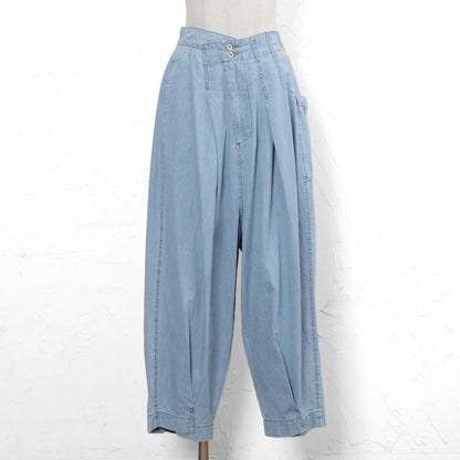Random Tuck Denim Pants