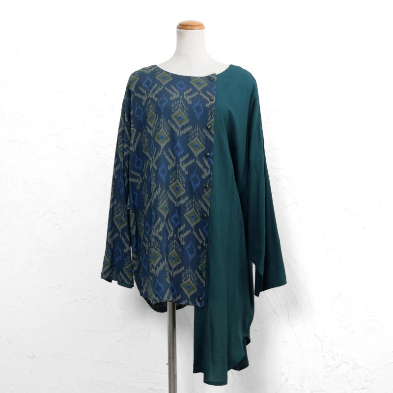 Rayon Block Print Combination Blouse