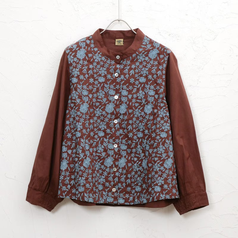 Cotton Small Floral Embroidery Blouse