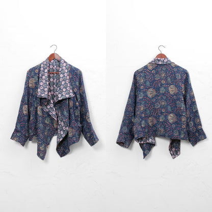 Block Print Double Gauze Cardigan Jacket