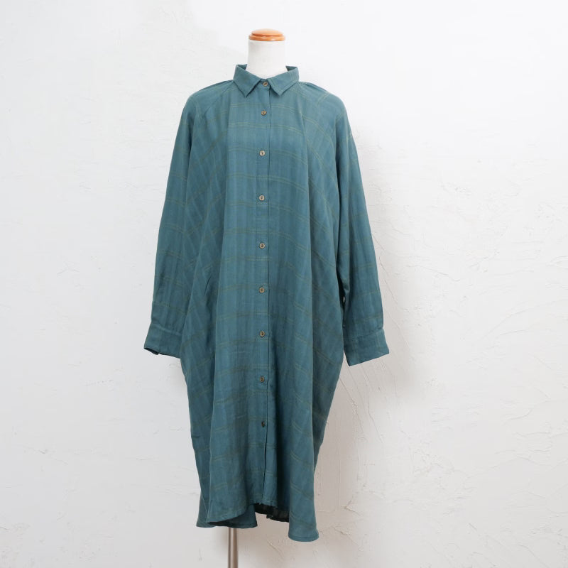 Rayon Jacquard Dolman Front Open Dress