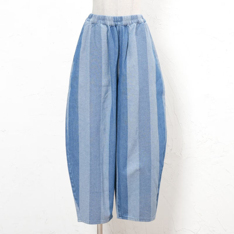 Striped Jacquard Denim Pants