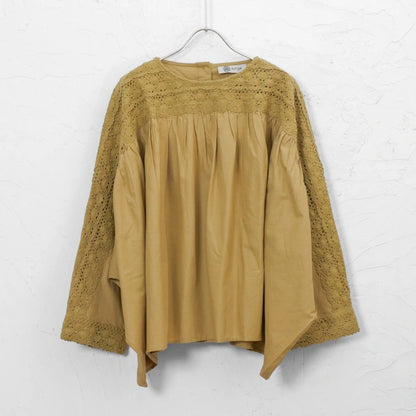 Cotton Solid & Lace Pullover