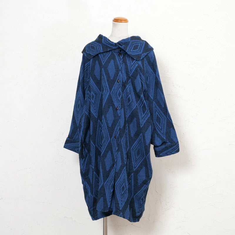 Cotton Ikat Jacquard Coat