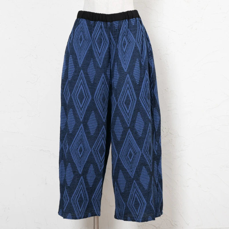 Cotton Ikat Jacquard Pants
