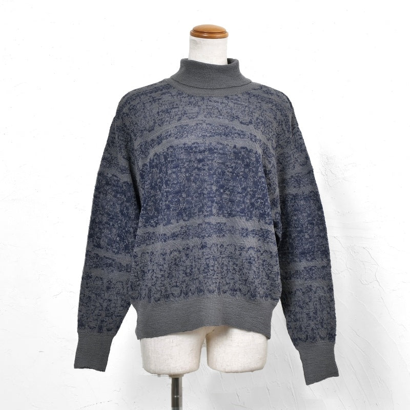 Mosaic Lace Turtleneck Pullover