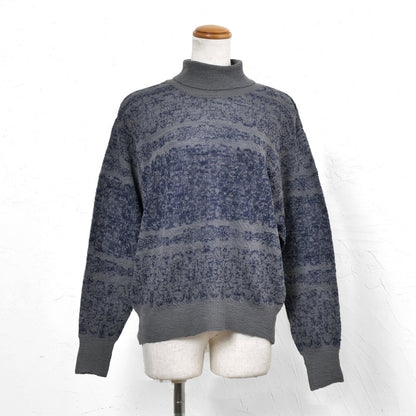 Mosaic Lace Turtleneck Pullover