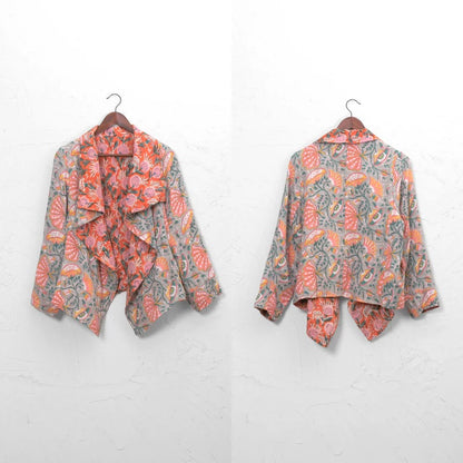 Block Print Double Gauze Cardigan Jacket