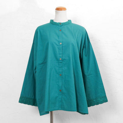 Cotton Solid Lace Blouse