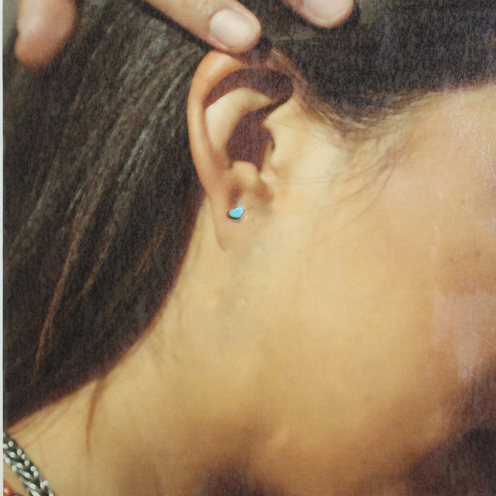 納瓦霍心形耳環