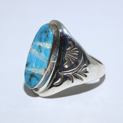 Anillo Zuni con incrustaciones