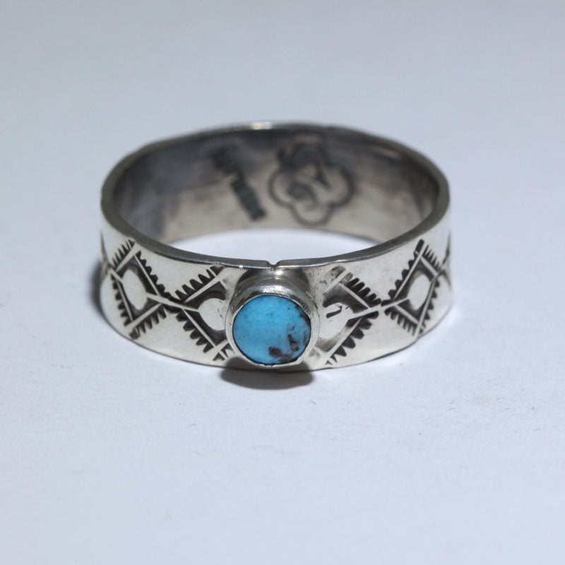 Bague estampillée turquoise