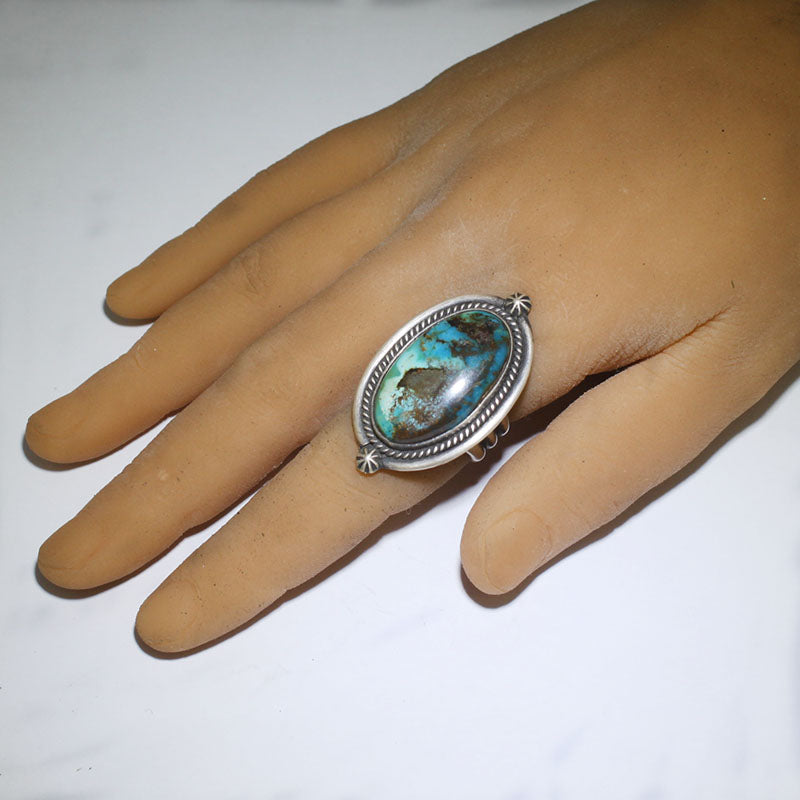 Chinese turquoise ring maat 10