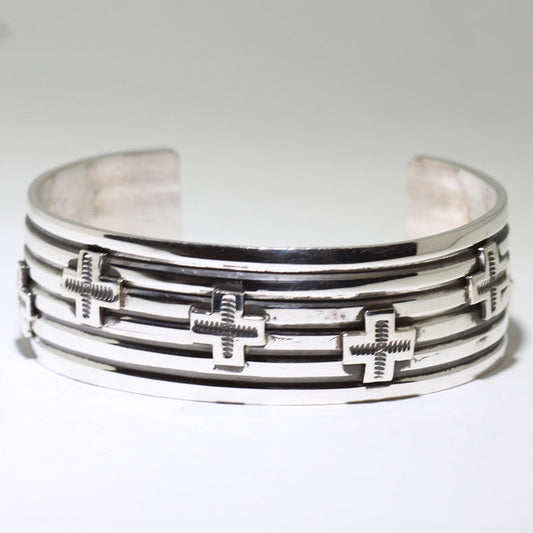 Silver Bracelet by Andy Cadman 5-3/4"