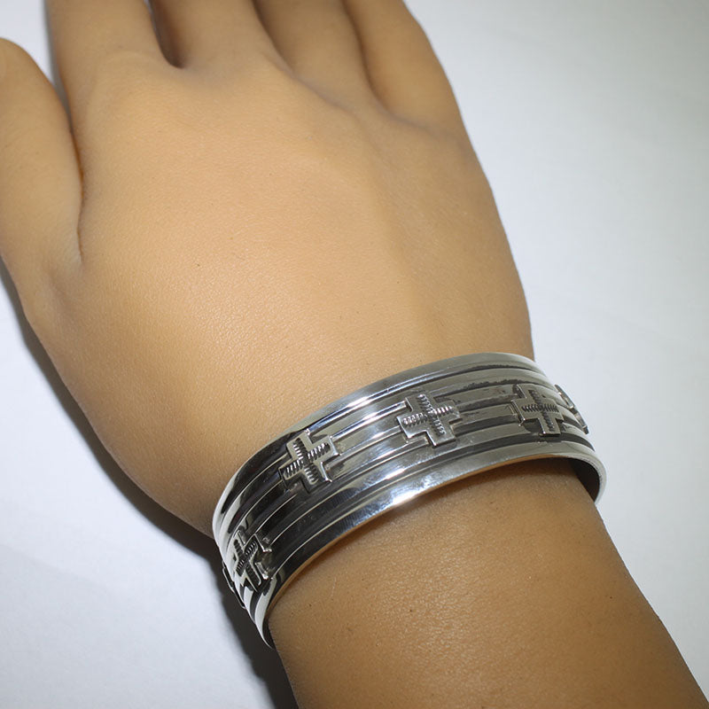 Silver Bracelet by Andy Cadman 5-3/4"