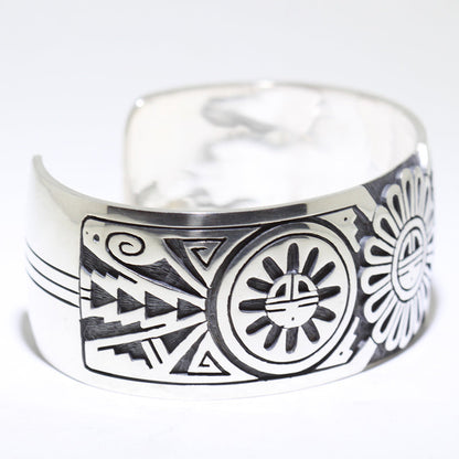 Silver Bracelet by Clifton Mowa 5-3/4"