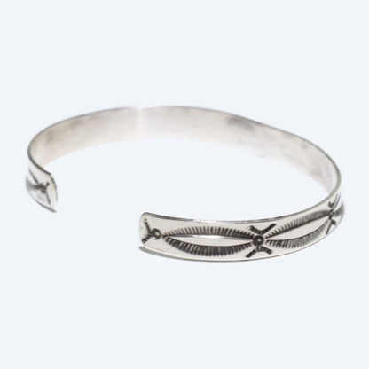 Silver Bracelet by Arnold Goodluck 5-1/2"